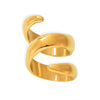 Wholesale Jewelry Stainless Steel 18K Gold Plated Geometric Sshaped Thread Winding Ring