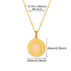 Wholesale Jewelry Stainless Steel 18K Gold Plated Imitation Jade Cross Chain Necklace Unisex
