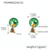 Wholesale Jewelry 316L Stainless Steel 18K Gold Plated Plant Flowers Enamel Glazed Zircon Necklace Earrings Set For Women