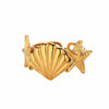 Wholesale Jewelry Stainless Steel 18K Gold Plated Starfish Ring For Ladies With Animal Zodiac Pattern