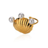 Wholesale Jewelry Stainless Steel 18K Gold Plated Starfish Ring For Ladies With Animal Zodiac Pattern