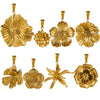 Wholesale Jewelry Stainless Steel 18K Goldplated Creative Flower Pendant Necklace