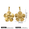 Wholesale Jewelry Stainless Steel 18K Goldplated Creative Flower Pendant Necklace