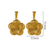 Wholesale Jewelry Stainless Steel 18K Goldplated Creative Flower Pendant Necklace