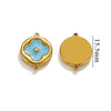 Wholesale Jewelry Stainless Steel 18K Goldplated Fourleaf Clover Double Hanging Bracelet Necklace Electroplating