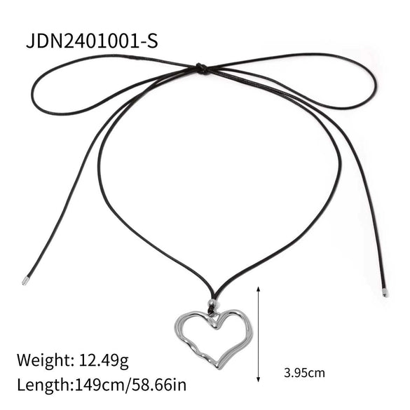 Wholesale Jewelry Stainless Steel Leather Rope Gold Plated Pendant Exaggerated Necklace Retro Geometric Design Titanium Steel