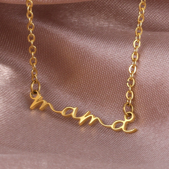 Wholesale Jewelry Stainless Steel Letter Handpainted Snake Bone Chain Necklace