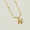 Wholesale Jewelry 316L Stainless Steel Letter Necklace Gold Plated With Diamond Egg S Chain For Women