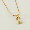 Wholesale Jewelry 316L Stainless Steel Letter Necklace Gold Plated With Diamond Egg S Chain For Women