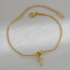 Wholesale Jewelry Stainless Steel Letter Pendant Love Knot Bracelet Electroplating For Women
