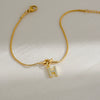 Wholesale Jewelry Stainless Steel Letter Pendant Love Knot Bracelet Electroplating For Women