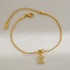 Wholesale Jewelry Stainless Steel Letter Pendant Love Knot Bracelet Electroplating For Women