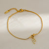 Wholesale Jewelry Stainless Steel Letter Pendant Love Knot Bracelet Electroplating For Women