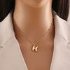 Wholesale Jewelry Stainless Steel Letter Pendant Necklace With Electroplating