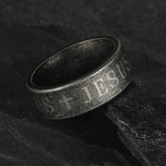 Wholesale Jewelry Stainless Steel Letter Ring With Fish Pattern Electroplated Unisex