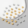 Wholesale Jewelry Stainless Steel Letter Round Perforated Beaded Accessories For Necklace And Bracelet With Electroplating
