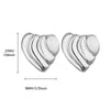 Wholesale Jewelry Stainless Steel Light Luxury Style Geometric Heart Shape Wave Electroplated Earrings For Women