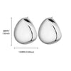 Wholesale Jewelry Stainless Steel Light Luxury Style Geometric Heart Shape Wave Electroplated Earrings For Women