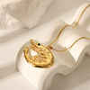 Wholesale Jewelry Stainless Steel Lobster Pendant Necklace With Woolen And Snake Bone Chain Electroplated Shrimp Pattern Distinctive Earrings Unisex Light Luxury