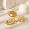 Wholesale Jewelry Stainless Steel Lobster Pendant Necklace With Woolen And Snake Bone Chain Electroplated Shrimp Pattern Distinctive Earrings Unisex Light Luxury