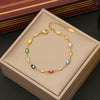 Wholesale Jewelry Stainless Steel Love Heart Bracelet With Dripping Oil Design