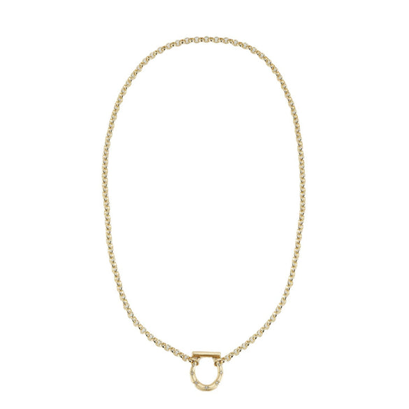 Wholesale Jewelry Stainless Steel Love Horseshoe Inlaid Zirconium 18K Gold Color Vacuum Plated Necklace Bracelet Earrings
