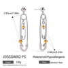Wholesale Jewelry Stainless Steel Love Letter Earrings Electroplated Geometric Style