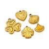Wholesale Jewelry Stainless Steel Love Shell Flower Multishape Pendant Necklace With 18K Electroplating