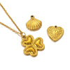 Wholesale Jewelry Stainless Steel Love Shell Flower Multishape Pendant Necklace With 18K Electroplating