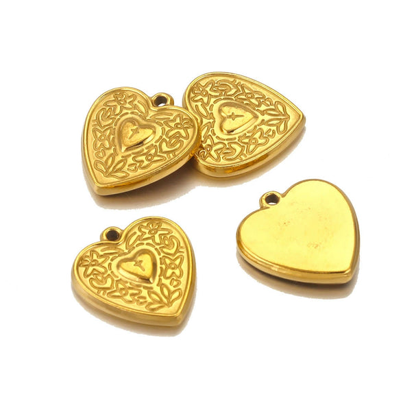 Wholesale Jewelry Stainless Steel Love Shell Flower Multishape Pendant Necklace With 18K Electroplating