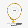 Wholesale Jewelry Stainless Steel Love Water Drops Bell Heart Ochain Necklace Bracelet Jewelry Set Electroplated