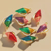 Wholesale Jewelry Stainless Steel Marine Series Pendant With Mermaid Shell And Sea Star Design Electroplated