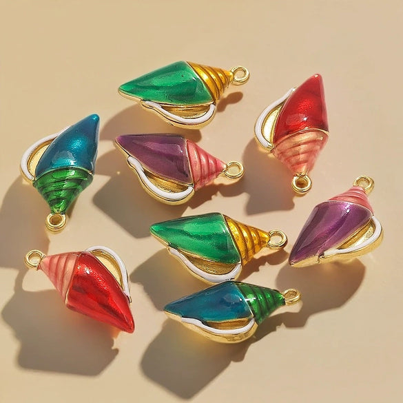 Wholesale Jewelry Stainless Steel Marine Series Pendant With Mermaid Shell And Sea Star Design Electroplated