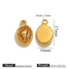 Wholesale Jewelry Stainless Steel Marine Series Pendant With Mermaid Shell And Sea Star Design Electroplated