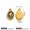 Wholesale Jewelry Stainless Steel Marine Series Pendant With Mermaid Shell And Sea Star Design Electroplated
