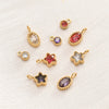 Wholesale Jewelry Stainless Steel Mini Pendant Inlaid Stars Oval Round Zircon Electroplated