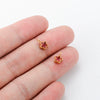 Wholesale Jewelry Stainless Steel Mini Pendant Inlaid Stars Oval Round Zircon Electroplated