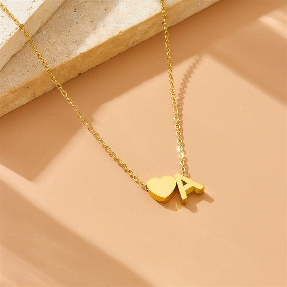 Wholesale Jewelry Stainless Steel Minimalist Love Water Drops Bells Pendant Necklace Bracelet Set With Electroplating