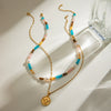 Wholesale Jewelry Stainless Steel Natural Geometric Style Electroplated Angel Pendant Necklace For Women