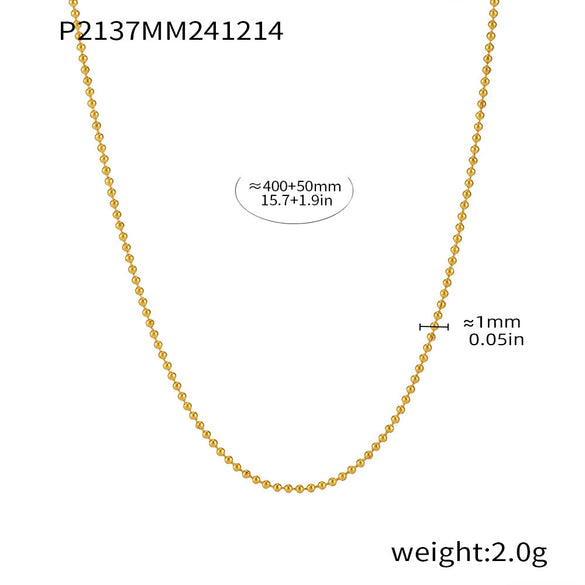 Wholesale Jewelry 316L Stainless Steel Natural Stone Freshwater Pearl Geometric Electroplated Necklace For Women
