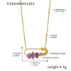 Wholesale Jewelry 316L Stainless Steel Natural Stone Freshwater Pearl Geometric Electroplated Necklace For Women