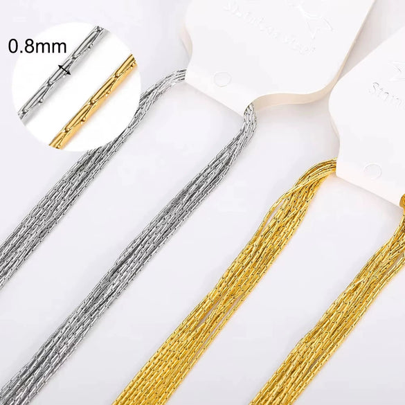 Wholesale Jewelry Stainless Steel O Word Chain Original Design Geometric Electroplating Diy Christmas Accessories Making Materials