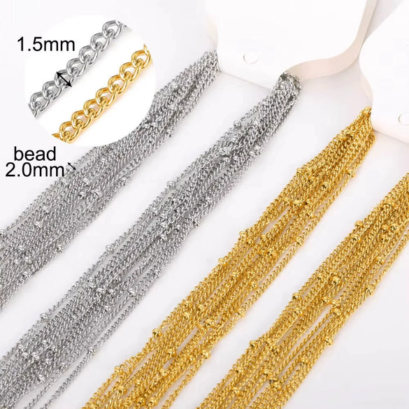 Wholesale Jewelry Stainless Steel O Word Chain Original Design Geometric Electroplating Diy Christmas Accessories Making Materials