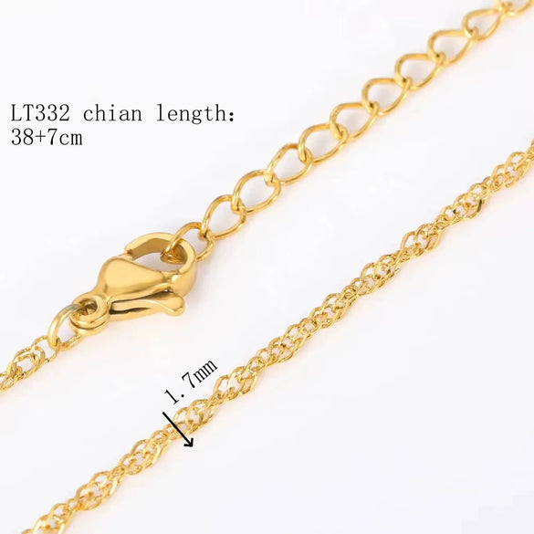Wholesale Jewelry Stainless Steel O Word Chain Original Design Geometric Electroplating Diy Christmas Accessories Making Materials