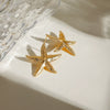 Wholesale Jewelry Stainless Steel Ocean Shell Starfish Earrings With Animal Pattern And Electroplating For Women