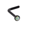 Wholesale Jewelry Stainless Steel Opal Nose Ring Lshaped Sshaped Electroplated