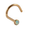 Wholesale Jewelry Stainless Steel Opal Nose Ring Lshaped Sshaped Electroplated