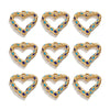 Wholesale Jewelry Stainless Steel Peach Heart Dripping Oil Pendant Necklace