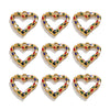 Wholesale Jewelry Stainless Steel Peach Heart Dripping Oil Pendant Necklace