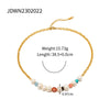 Wholesale Jewelry Stainless Steel Pearl Geometric Electroplating Minimalist Women's Necklace